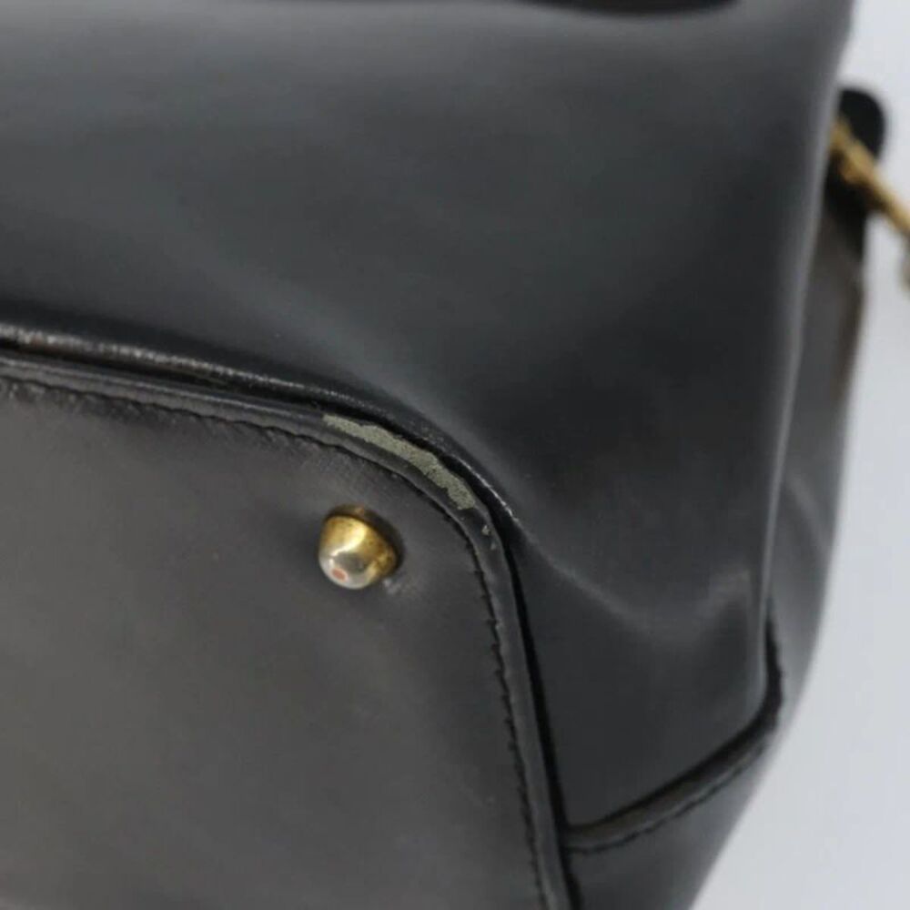 Versace Vintage Leather Black Leather Handbag - Picture 11 of 16